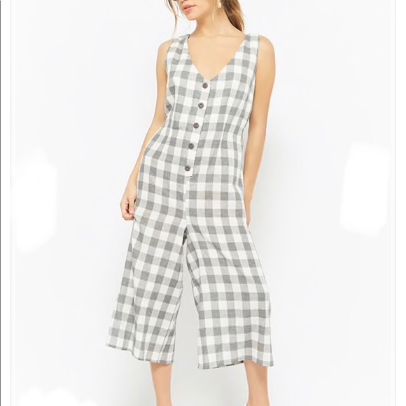 Forever 21 Pants - Forever 21 checkered jumpsuit size L